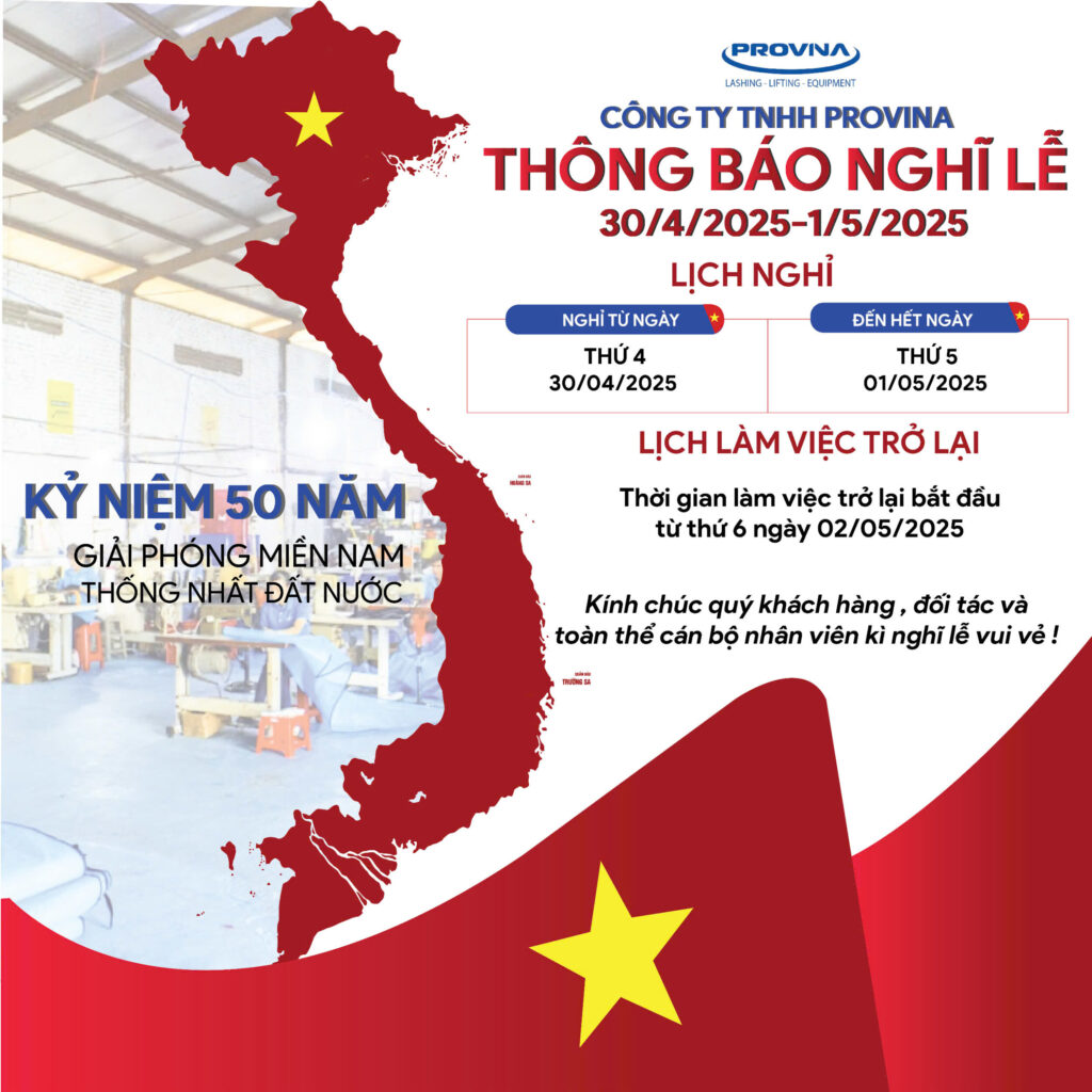THÔNG BÁO LỊCH NGHỈ LỄ 30/4 – 1/5 NĂM 2025
