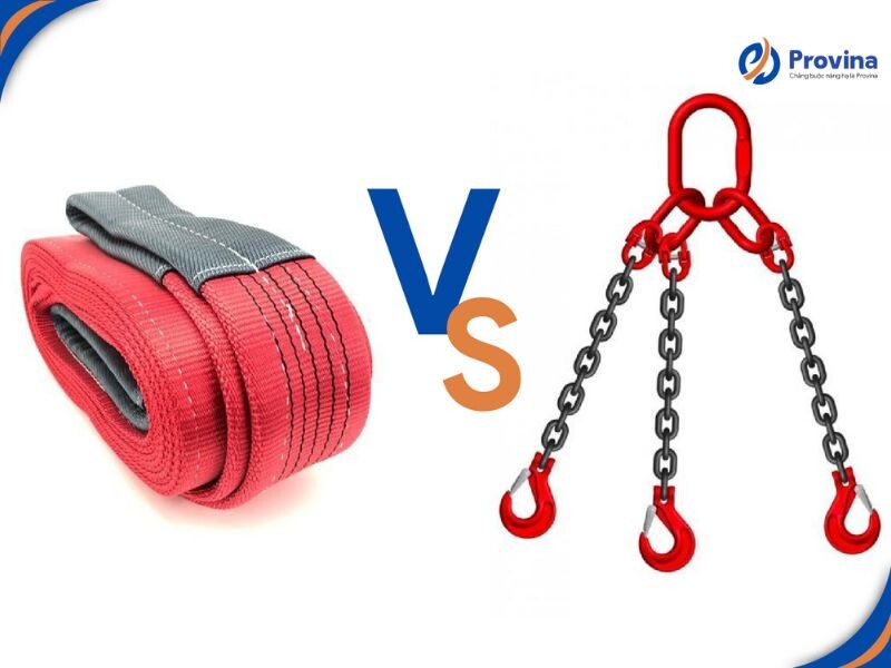 So Sánh Tổng Quan Giữa Dây Cẩu Hàng Cho Công Trình Và Dây Xích
